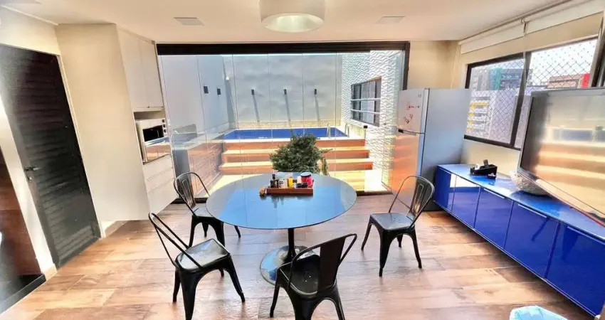 Cobertura gardem com 3 suítes, piscina com espaço gourmet a 100 metros da praia