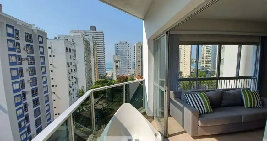 Apartamento com sacada vista parcial do mar, 4 dormitórios sendo 1 suíte, área de lazer no condomínio, PITANGUEIRAS-GUARUJÁ/SP