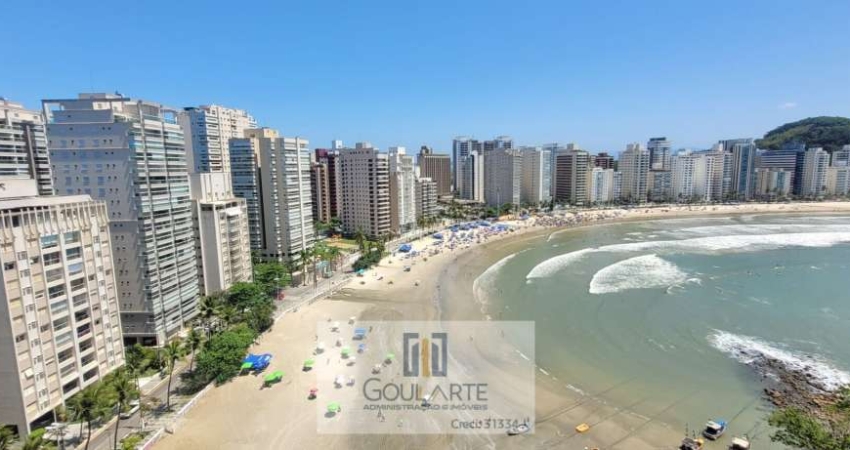 Apartamento com vista total do mar, 4 dormitórios climatizados sendo 2 suítes, lazer no condomínio, na praia da ASTÚRIAS -Guarujá/SP.