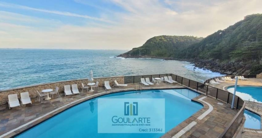 Apartamento alto padrão com sacada envidraçada frente mar, 3 dormitórios sendo 2 suítes, lazer completo no condomínio, *vista total mar*, lado praia - ENSEADA - Guarujá/SP