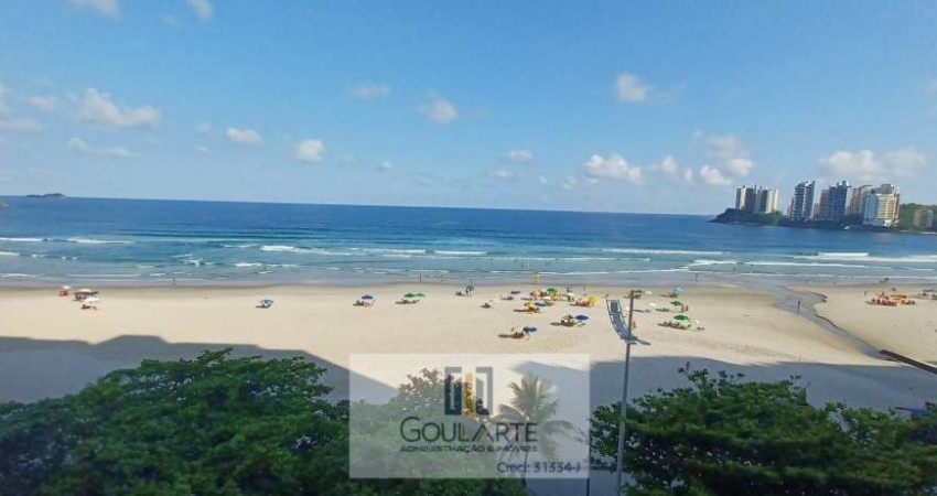 Apartamento alto padrão com vista total do mar, 3 dormitórios amplos sendo 1 suíte com banheira de hidromassagem na praia da Pitangueiras-Guarujá/SP.