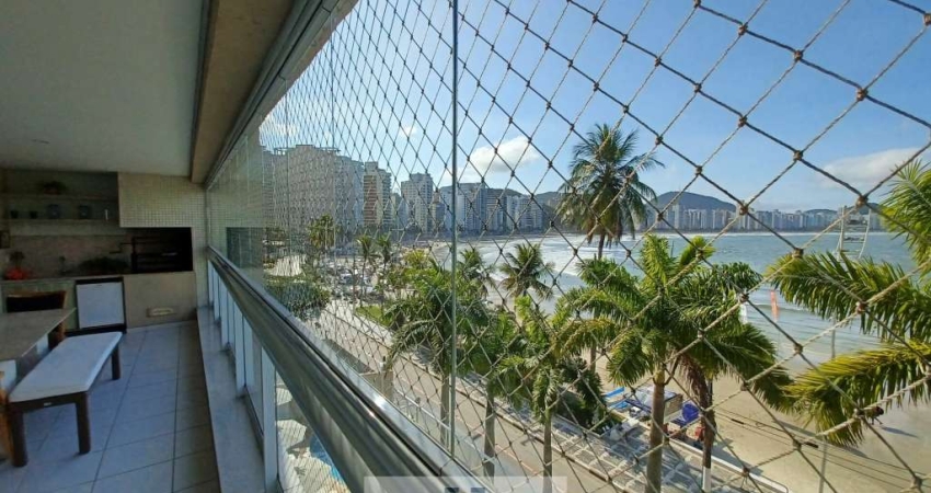 Apartamento Alto Padrão frente mar, 3 dormitórios sendo 1 suíte, lazer completo no condomínio, ASTÚRIAS-Guarujá/SP