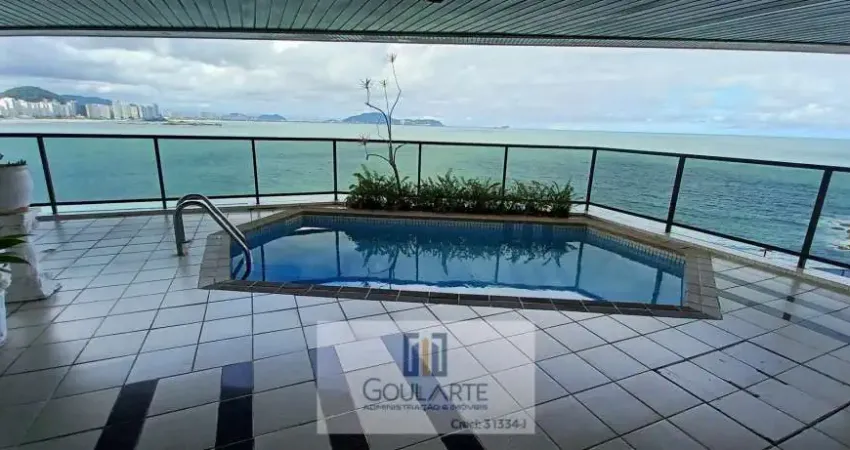 Apartamento alto padrão com área gourmet privativa (piscina/churrasqueira) , 4 suítes com acesso para a sacada e vista panorâmica do mar de todos os ambientes, na praia da Astúrias/GUARUJÁ-SP.