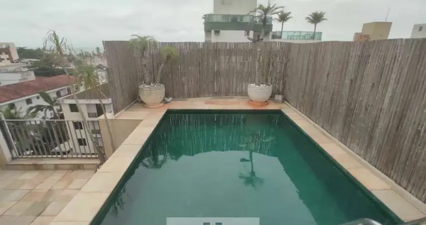 COBERTURA PENTHOUSE, vista parcial do mar, área gourmet e  piscina,3 dormitórios ,lado praia na ENSEADA - Guarujá/SP.