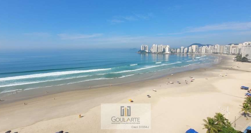 Apartamento alto padrão com acesso a sacada vista total mar, 4 dormitórios, na praia da Pitangueiras-Guarujá/SP.
