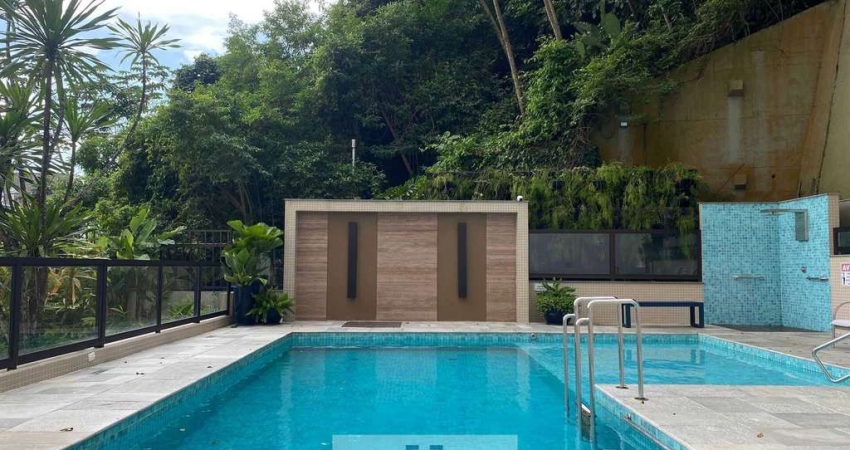 Apartamento vista mata/mar, 3 dormitórios sendo 1 suíte, lazer no condomínio - PITANGUEIRAS-Guarujá/SP.