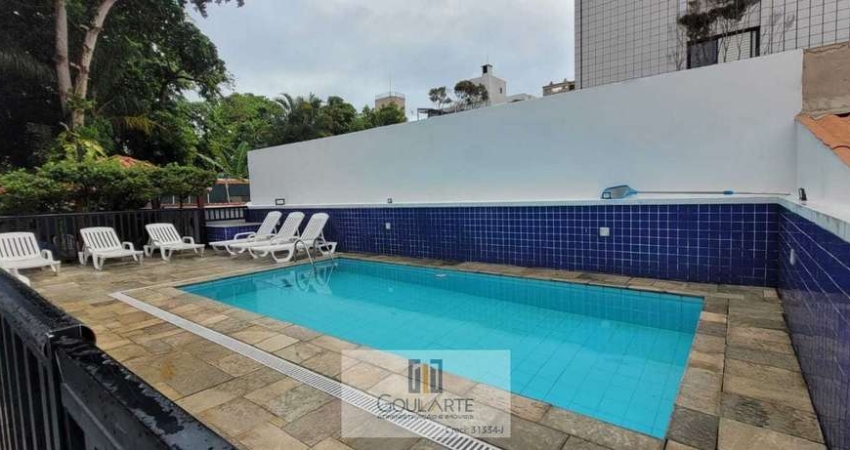 Apartamento alto padrão com 1 dormitório à  300 metros do mar na praia do TOMBO - Guarujá/SP.