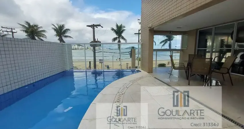 Apartamento alto padrão com 3 dormitórios sendo 1 suíte, lazer no condomínio e sacada gourmet envidraçada vista mar na praia das Astúrias-Guarujá/SP