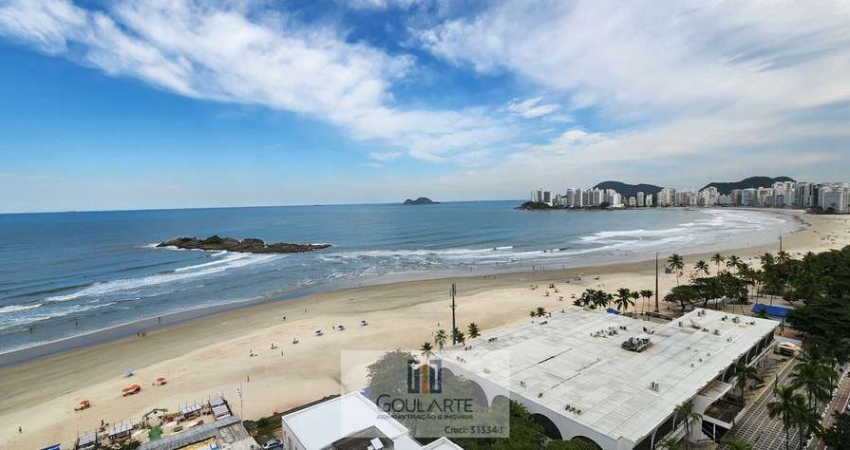 Apartamento frente mar, 4 dormitórios climatizados sendo 1 suíte, lazer no condomínio, *vista total mar* - PITANGUEIRAS - Guarujá/SP.