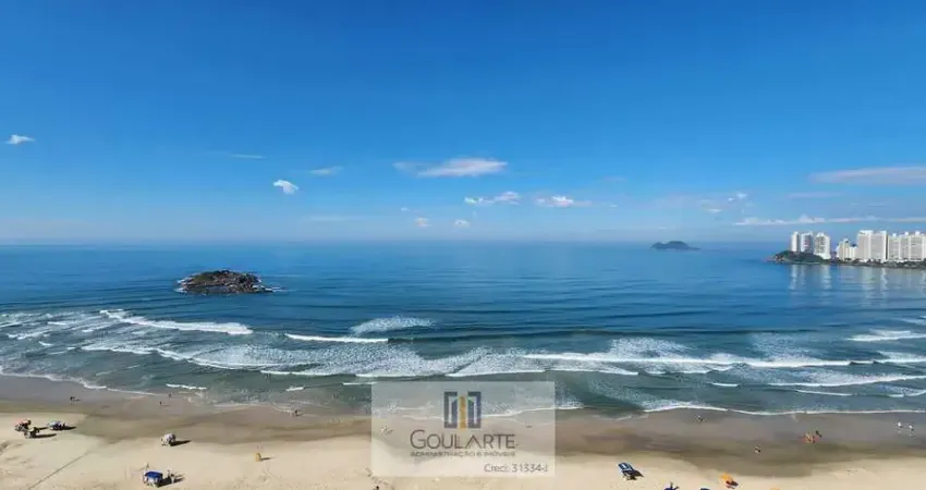 Apartamento com vista para o mar, 4 dormitórios sendo 3 suítes, 'frente mar' na praia das PITANGUEIRAS - Guarujá/SP.