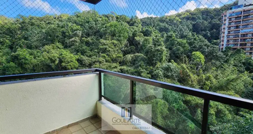 Apartamento com acesso a sacada vista verde, 3 dormitórios sendo 1 suíte climatizada + dependência empregada - PITANGUEIRAS- Guarujá/SP.