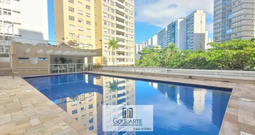 Apartamento alto padrão com sacada vista lateral mar, 3 dormitórios sendo 1 suíte, lazer no condomínio, PITANGUEIRAS-Guarujá/SP.