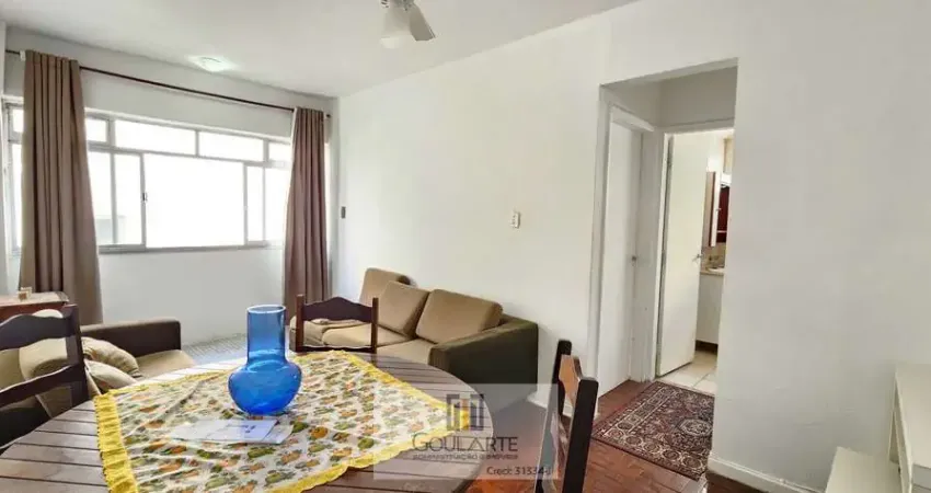Apartamento com 1 dormitório amplo, á menos de 250 metros do mar - pitangueiras-guarujá/sp.