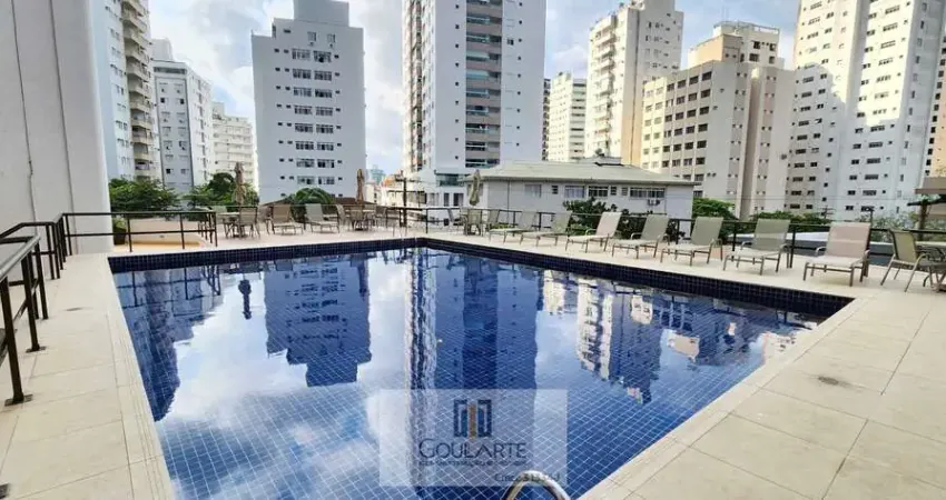 Apartamento alto padrão com vista parcial para o mar, 3 suítes climatizadas, lazer no condomínio na praia do tombo-guarujá/sp.