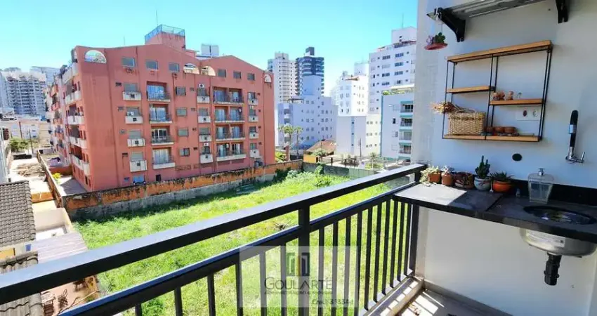 Apartamento com acesso a sacada, 2 dormitórios climatizados sendo 1 suíte, na praia das astúrias-guarujá/sp.