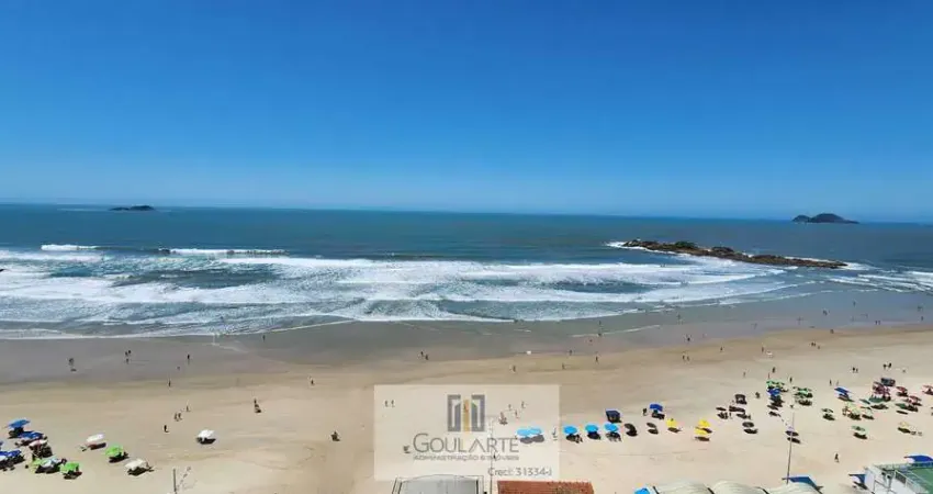 Apartamento alto padrão com sacada frente mar, 3 suítes climatizadas + dormitório de serviço, na praia das pitangueiras- guarujá/sp.