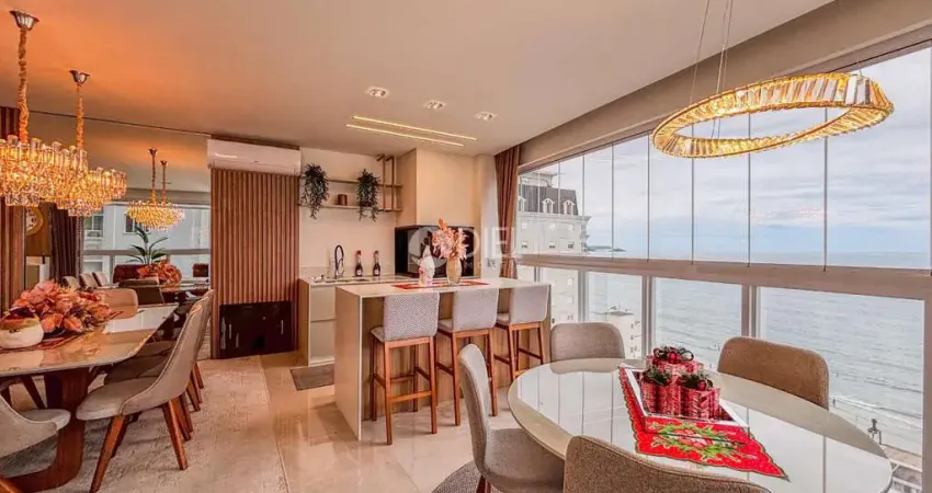 Apto com 4 suítes, 3 vagas e vista mar definitiva!, meia praia, itapema - sc