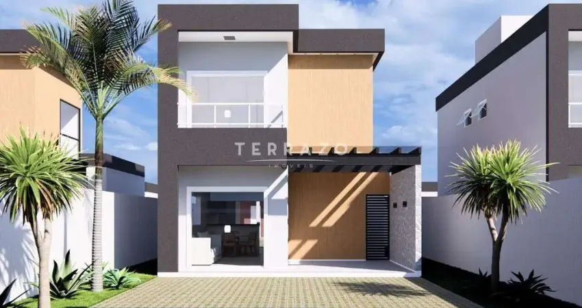 Casa à venda em guapimirim (bairro cotia) – 3 quartos, 2 suítes, varanda gourmet, frente, financiamento