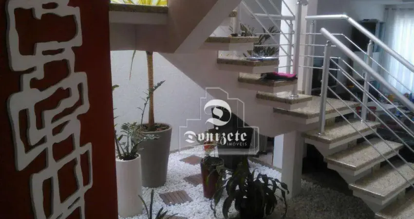 Sobrado com 3 dormitórios, 238 m² - venda por R$ 1.390.000,00 ou aluguel por R$ 6.640,01/mês - Vila Scarpelli - Santo André/SP