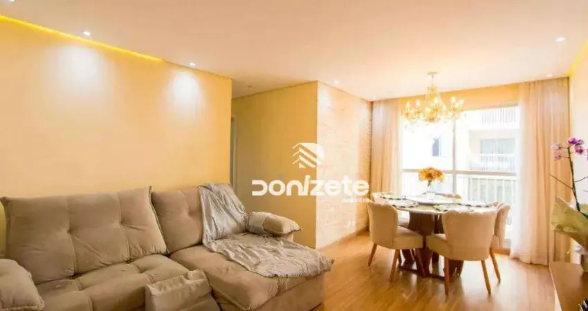 Apartamento com 3 dormitórios à venda, 67 m² por r$ 445.000,00 - vila homero thon - santo andré/sp
