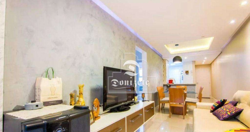 Apartamento com 3 dormitórios à venda, 84 m² por R$ 549.000,00 - Vila Valparaíso - Santo André/SP