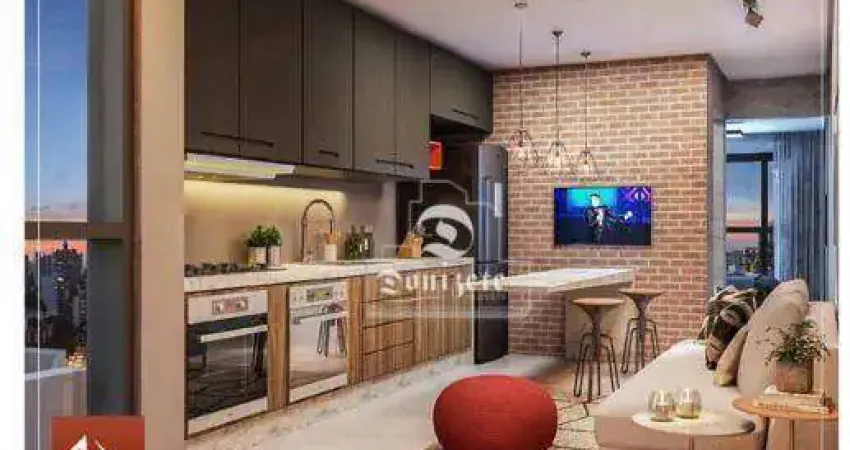 Apartamento com 1 dormitório à venda, 41 m² por R$ 325.900,00 - Vila Valparaíso - Santo André/SP