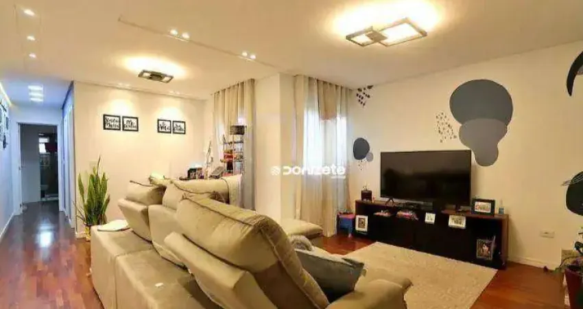 Cobertura com 3 dormitórios à venda, 140 m² por r$ 670.000,00 - vila valparaíso - santo andré/sp