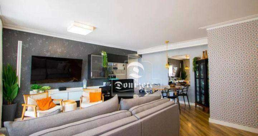 Apartamento com 3 dormitórios à venda, 91 m² por R$ 850.000,00 - Vila Valparaíso - Santo André/SP