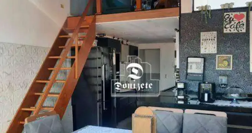 Cobertura com 2 dormitórios à venda, 110 m² por R$ 520.000,00 - Vila Scarpelli - Santo André/SP
