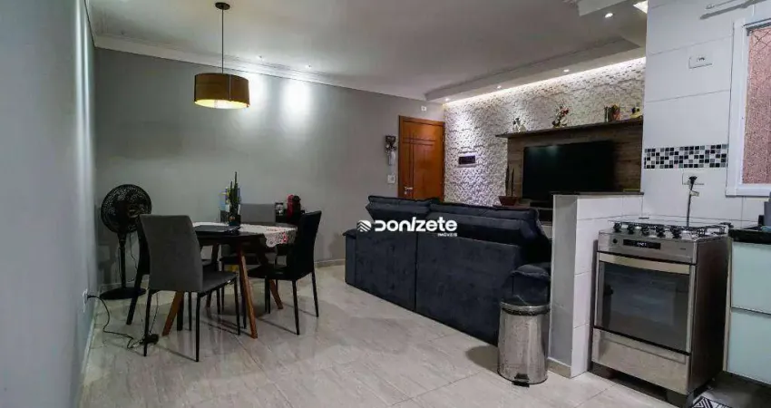 Cobertura com 2 dormitórios à venda, 90 m² por r$ 480.000,00 - vila assunção - santo andré/sp