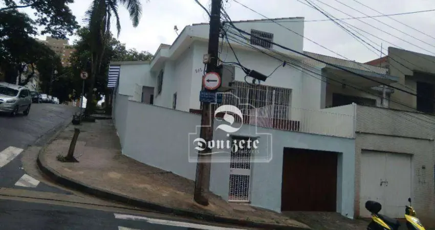 Casa com 2 dormitórios para alugar, 130 m² por R$ 4.051,00/mês - Campestre - Santo André/SP