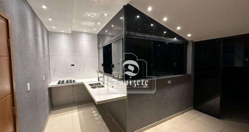 Cobertura com 2 dormitórios para alugar, 96 m² por R$ 3.480,00/mês - Campestre - Santo André/SP