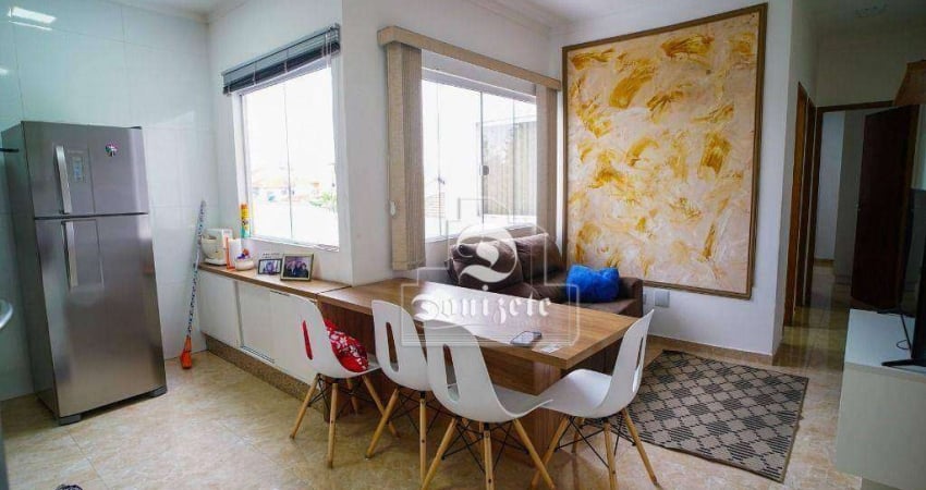 Cobertura com 2 dormitórios à venda, 100 m² por r$ 540.000,00 - campestre - santo andré/sp