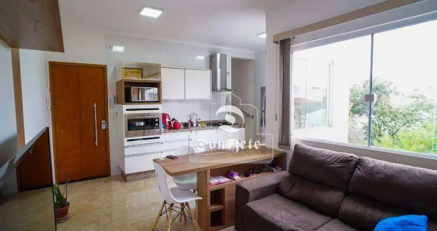 Cobertura com 2 dormitórios à venda, 100 m² por r$ 540.000,00 - campestre - santo andré/sp