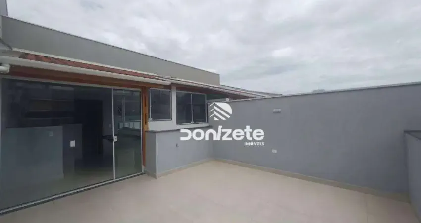 Cobertura com 2 dormitórios para alugar, 90 m² por r$ 3.045,00/mês - santa maria - santo andré/sp