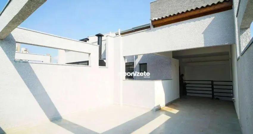 Cobertura com elevador e 2 dormitórios à venda, 106 m² por r$ 720.000 - jardim - santo andré/sp