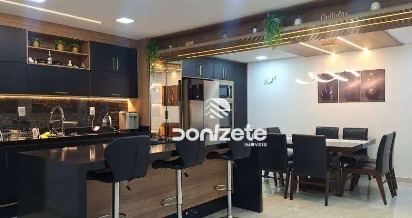 Sobrado com 3 dormitórios à venda, 300 m² por r$ 2.300.000,00 - jardim - santo andré/sp