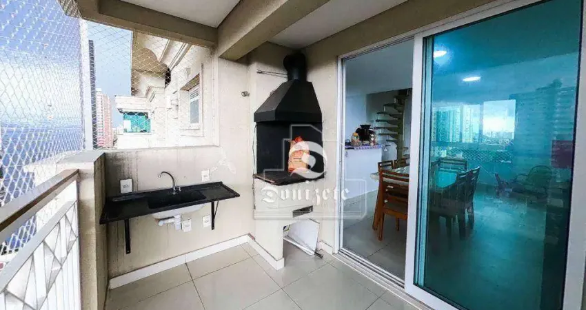 Cobertura com 3 dormitórios à venda, 146 m² por R$ 852.000,00 - Jardim - Santo André/SP