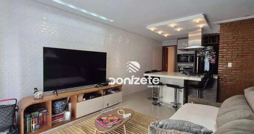Cobertura com 3 dormitórios à venda, 156 m² por r$ 740.000,00 - vila scarpelli - santo andré/sp