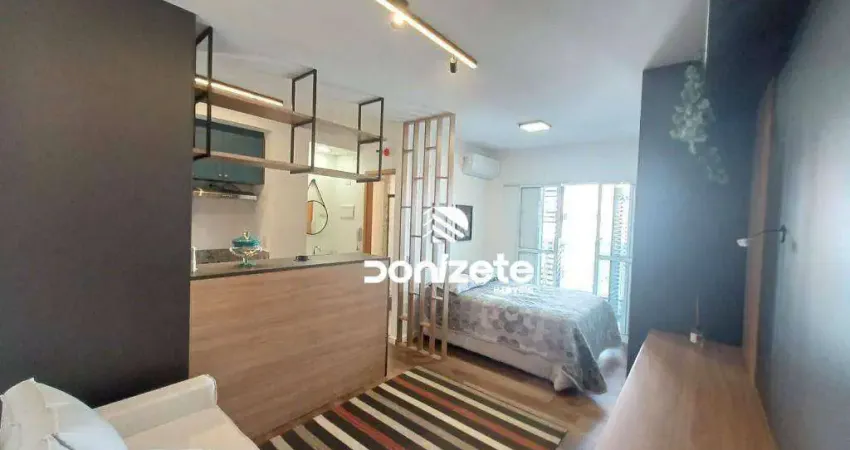 Apartamento com 1 dormitório, 30 m² - venda por r$ 550.000,00 ou aluguel por r$ 3.810,00/mês - jardim - santo andré/sp