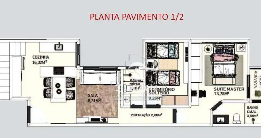 Apartamento com 2 dormitórios à venda, 67 m² por R$ 595.000,00 - Vila Assunção - Santo André/SP