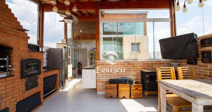 Cobertura com 2 dormitórios à venda, 90 m² por R$ 495.000,00 - Vila Scarpelli - Santo André/SP