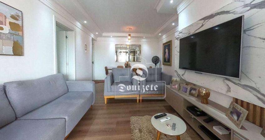 Apartamento com 3 dorms. 3suítes e Varanda Gourmet  andar alto à venda, 108 m² por R$ 1.350.000 - Vila Gilda - Santo André/SP