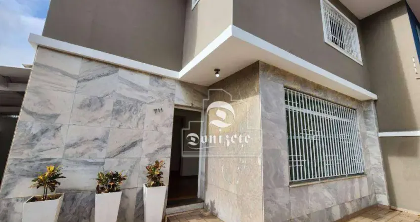 Sobrado com 3 dormitórios para alugar, 175 m² por R$ 7.878,00/mês - Jardim - Santo André/SP