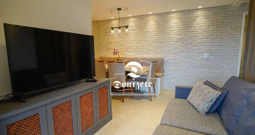 Apartamento com Sacada Gourmet  63m2a/u 2dormitórios e 1 vaga  à venda, 63 m² por R$ 586.000 - Vila Pires - Santo André/SP