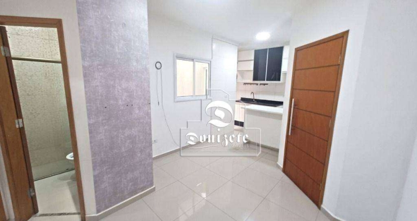 Apartamento com 2 dormitórios para alugar, 43 m² por R$ 2.595,00/mês - Campestre - Santo André/SP