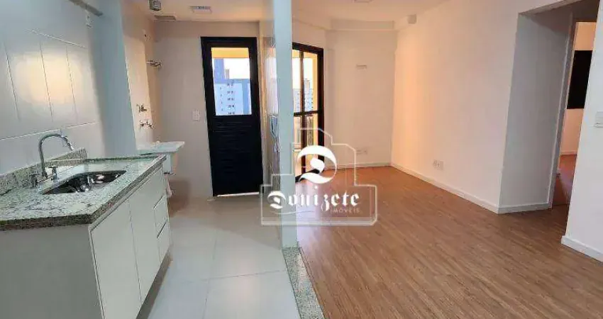 Apartamento com 2 dormitórios para alugar, 57 m² por R$ 3.110,09/mês - Vila Valparaíso - Santo André/SP
