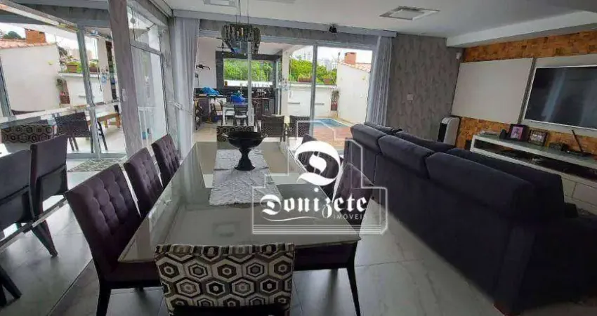 Sobrado com 4 dormitórios para alugar, 400 m² por R$ 16.229,17/mês - Campestre - Santo André/SP