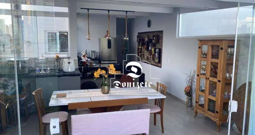 Cobertura com 2 dormitórios para alugar, 98 m² por R$ 3.550,00/mês - Vila Alice - Santo André/SP