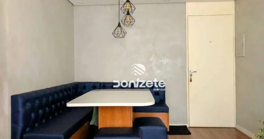 Apartamento com 2 dormitórios à venda, 52 m² por r$ 279.000,00 - vila lutécia - santo andré/sp